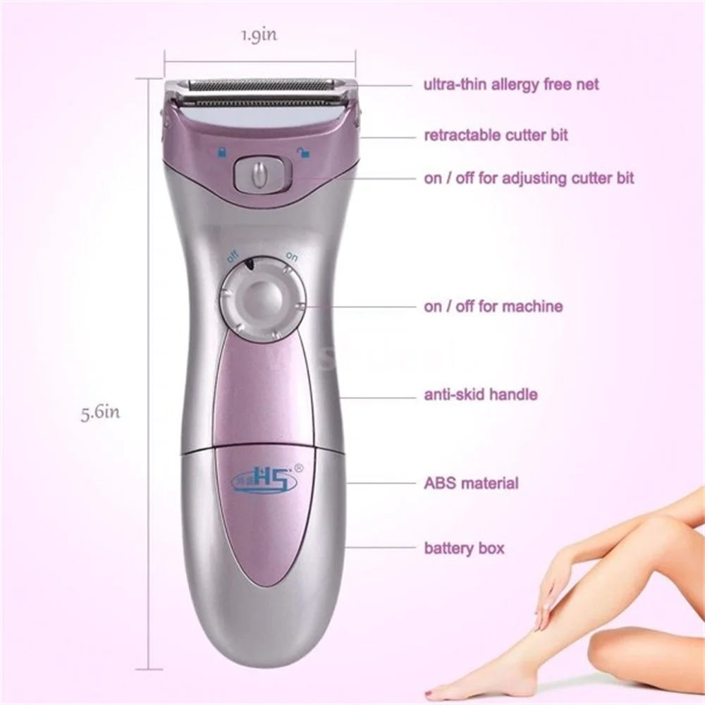 Electric Shaver for Women, Cordless Razor, Wet Dry Razor Remover Shavers & Trimmer for Ladys Legs Face Facial Hair Bikini Area Armpit Body,Purple