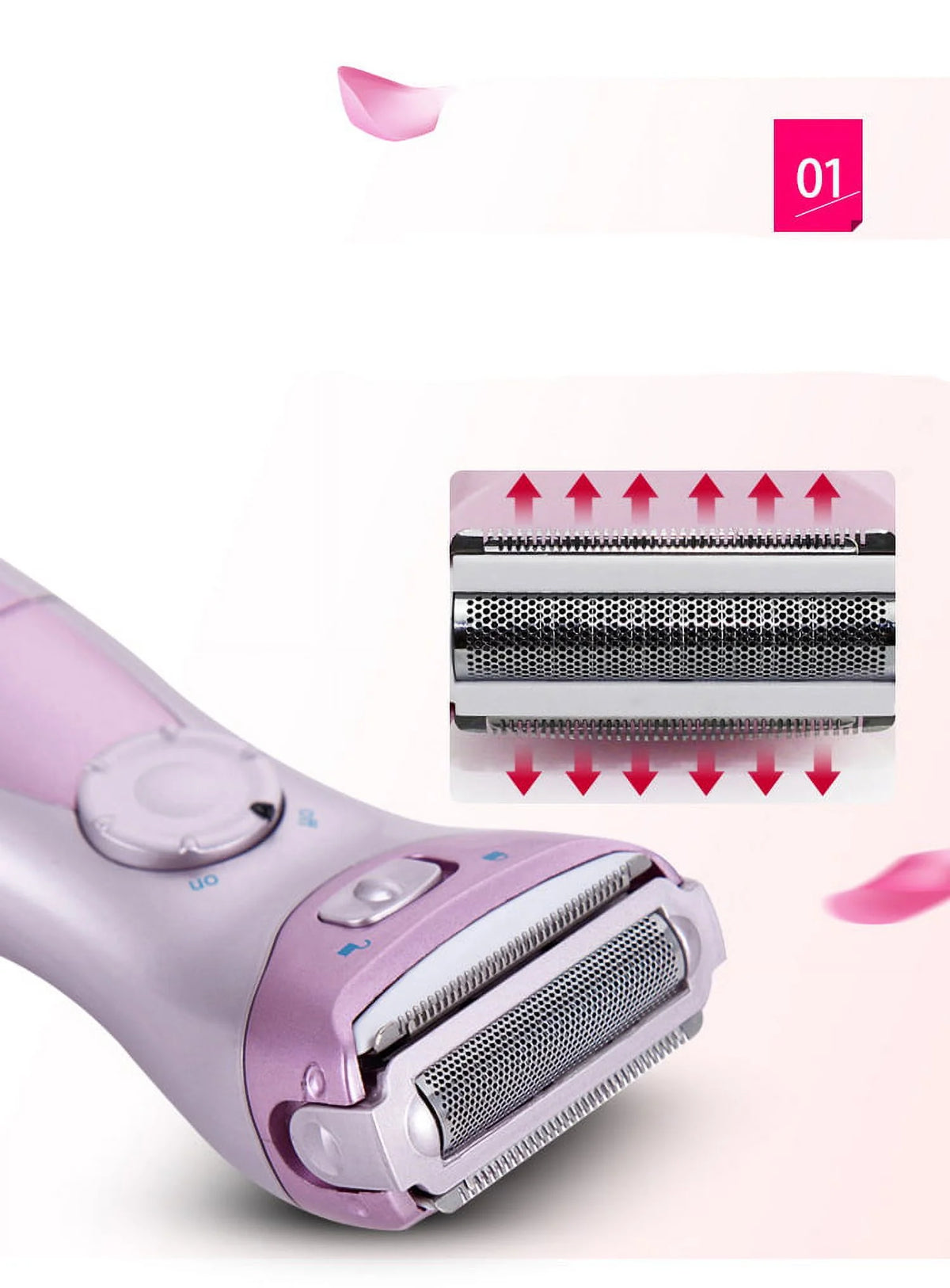 1 Pc Electric Razor for Women,Wet & Dry Bikini Electric Shavers,Painless Lady Face Shaver,Body Hair Remover for Legs Underarms,Personal Portable Waterproof Trimmer