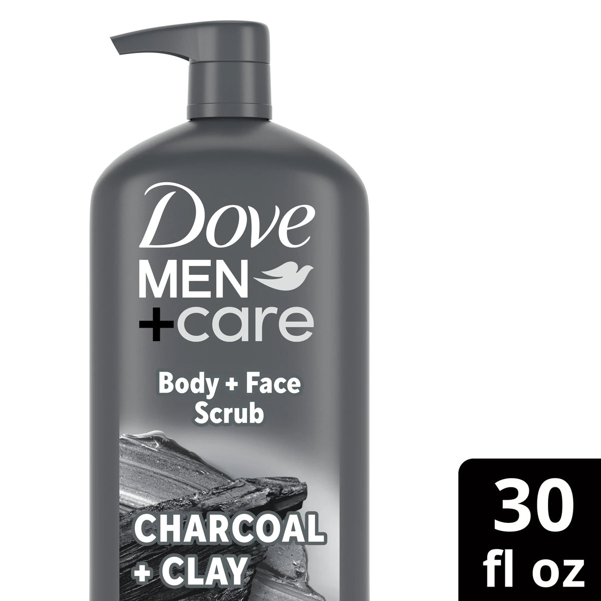 (4 Pack)  Purifying Hydrating Face & Body Wash for Men Charcoal & Clay, 30 Oz